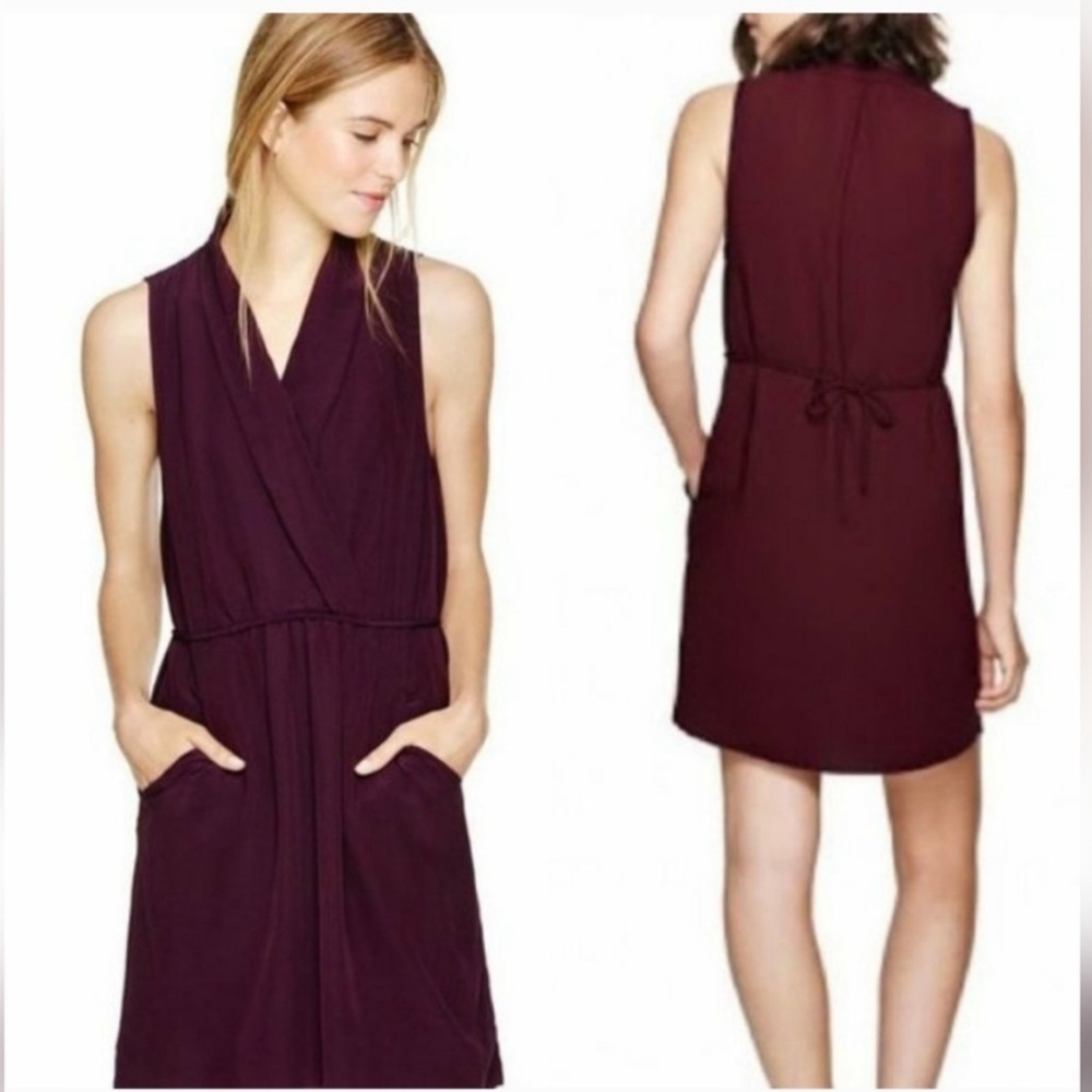 Aritzia Wilfred Sabine dress, brown/purple (burgundy). Women size XS